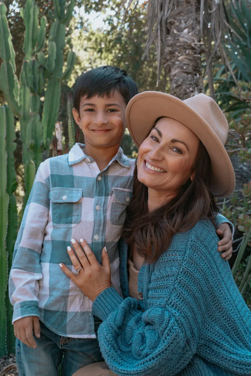 A mom and her son