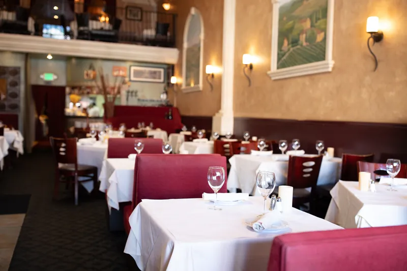 Booths in the main dining room